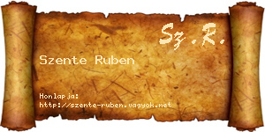 Szente Ruben névjegykártya